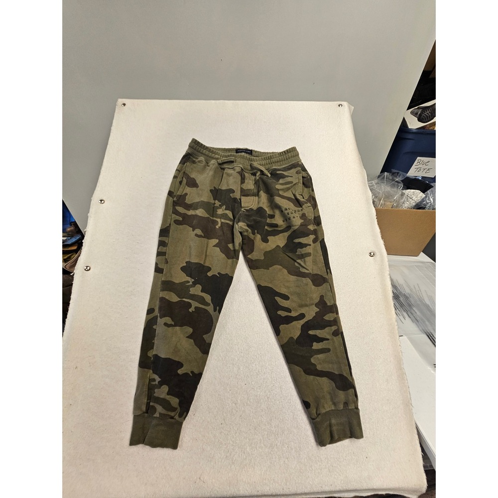American‎ Eagle Mens Camo Joggers Green Camouflage Sweatpants AE-USA Cotton Med